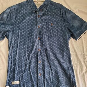 7 Diamonds Navy Patterned Button Down Shirt Preppy Academia Quite Luxury
